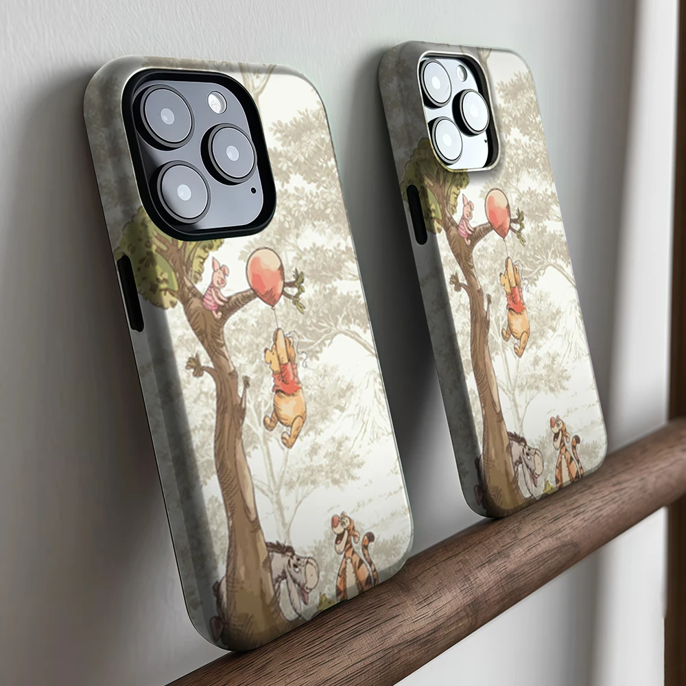 CaseLumi Matte Bumper für MagSafe Hülle für iPhone 17 16 15 14 Plus 13 Pro Max Stoßfeste Harte PC Winnie the Pooh Friends Schutzhülle – Detail 6
