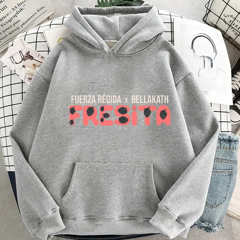 Fuerza Regida X Bellakath FRESITA  Hoodie Graphic Printing Fashion Hip Hop Sweatshirt Comfortable Clothing Fleece Pullovers Tops