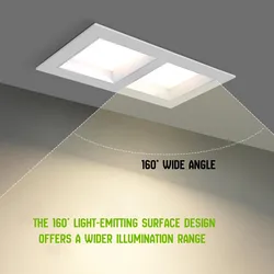 Square downlight embedded LED single head double head ultra-thin grille light Ceiling spot light 7W9W living room aisle lightSMD