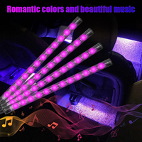 72/48/36 LED RGB Car Foot Ambient Light with USB Cigarette Automotive Interior Lights Strip Decoration Bar Remote/Voice Control