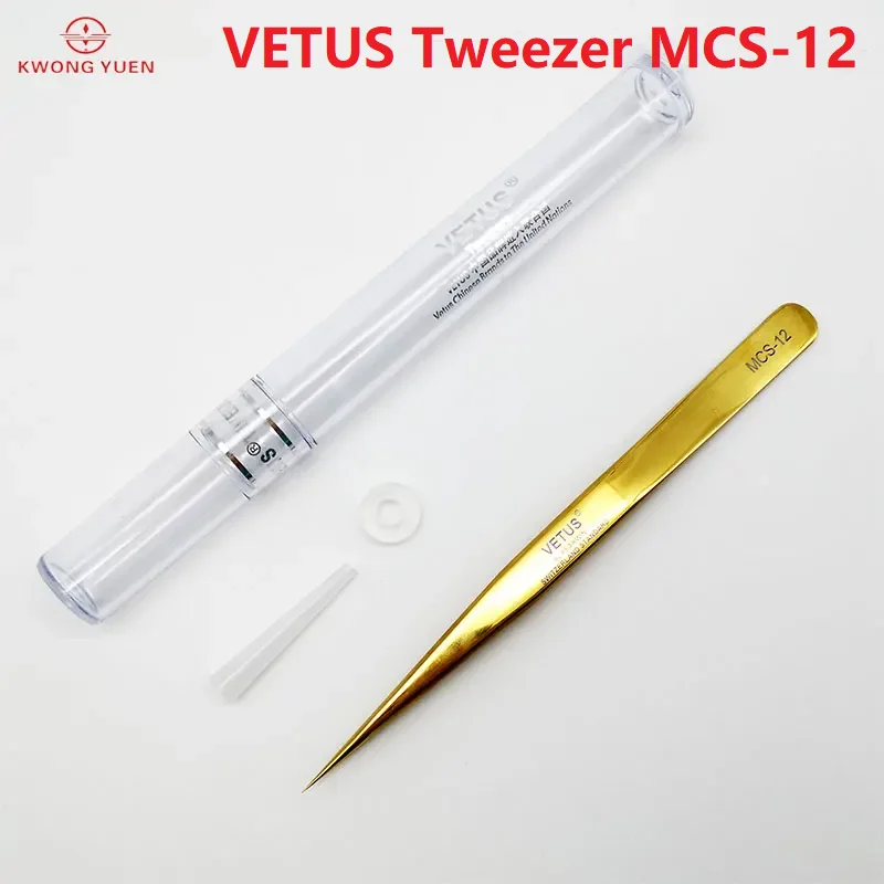 VETUS MCS-12 Tweezers Watch Repair Tweezers Clips Stainless Steel Tweezers Watch Tools Watchmaker Tools Clock Tool