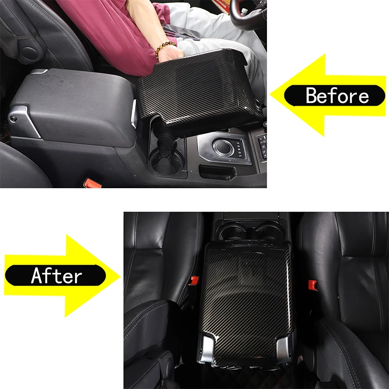 For Land Rover Discovery 3 4 LR3 LR4 04-16 Car Armrest Box Decorative Cover Sticker ABS For Range Rover Sport 10-13 Accessories