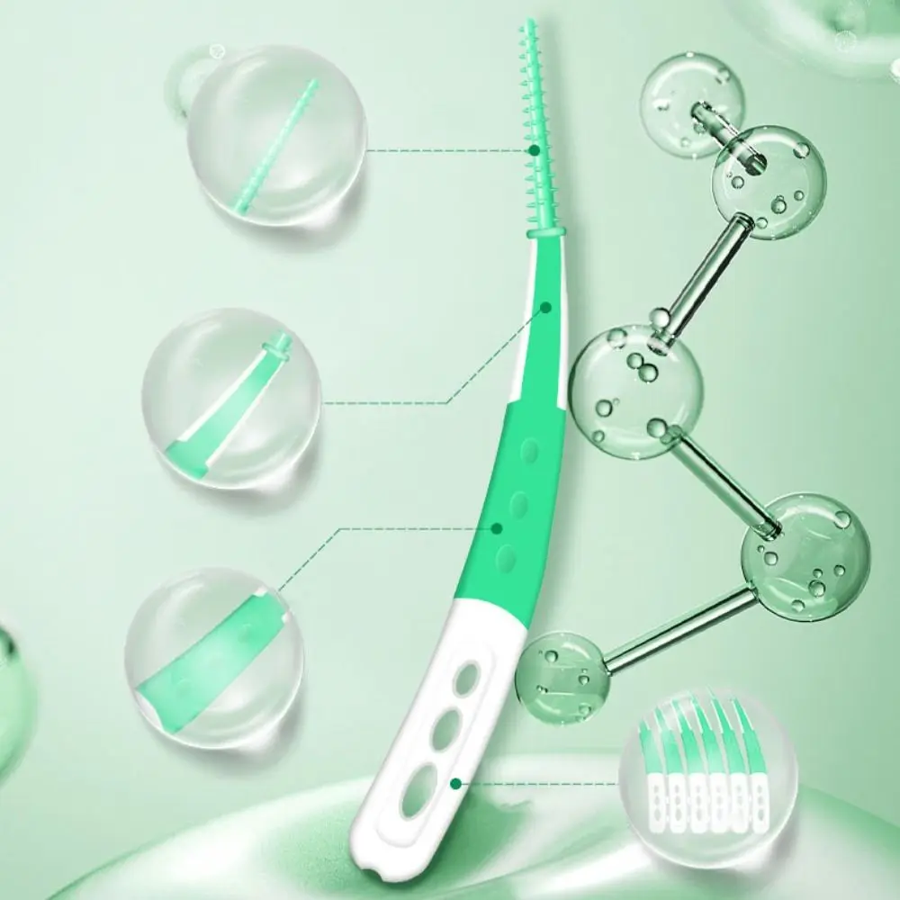

60Pcs Inter-Dental Silicone Interdental Brush Soft Bristle Gingival Sensitivity Orthodontic Interdental brush Tooth Cleaning
