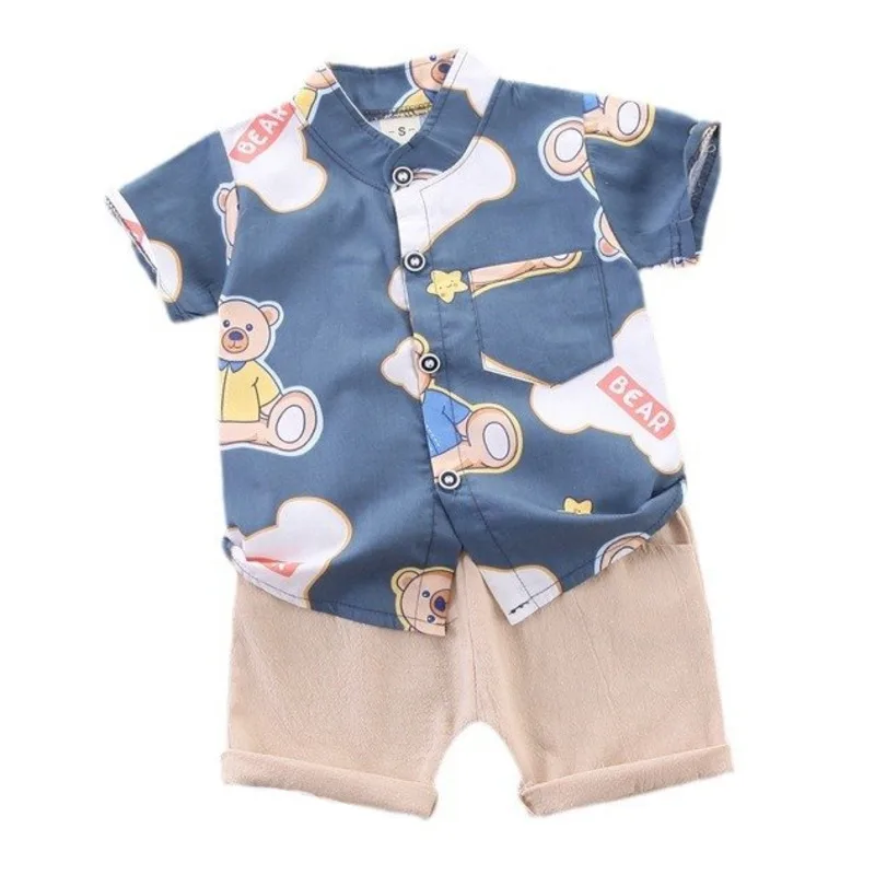 New Summer Baby Clothes Suit Children Boys Cartoon Shirt Shorts 2Pcs/Sets Toddler Casual Costume Infant Outfits Kids Tracksuits