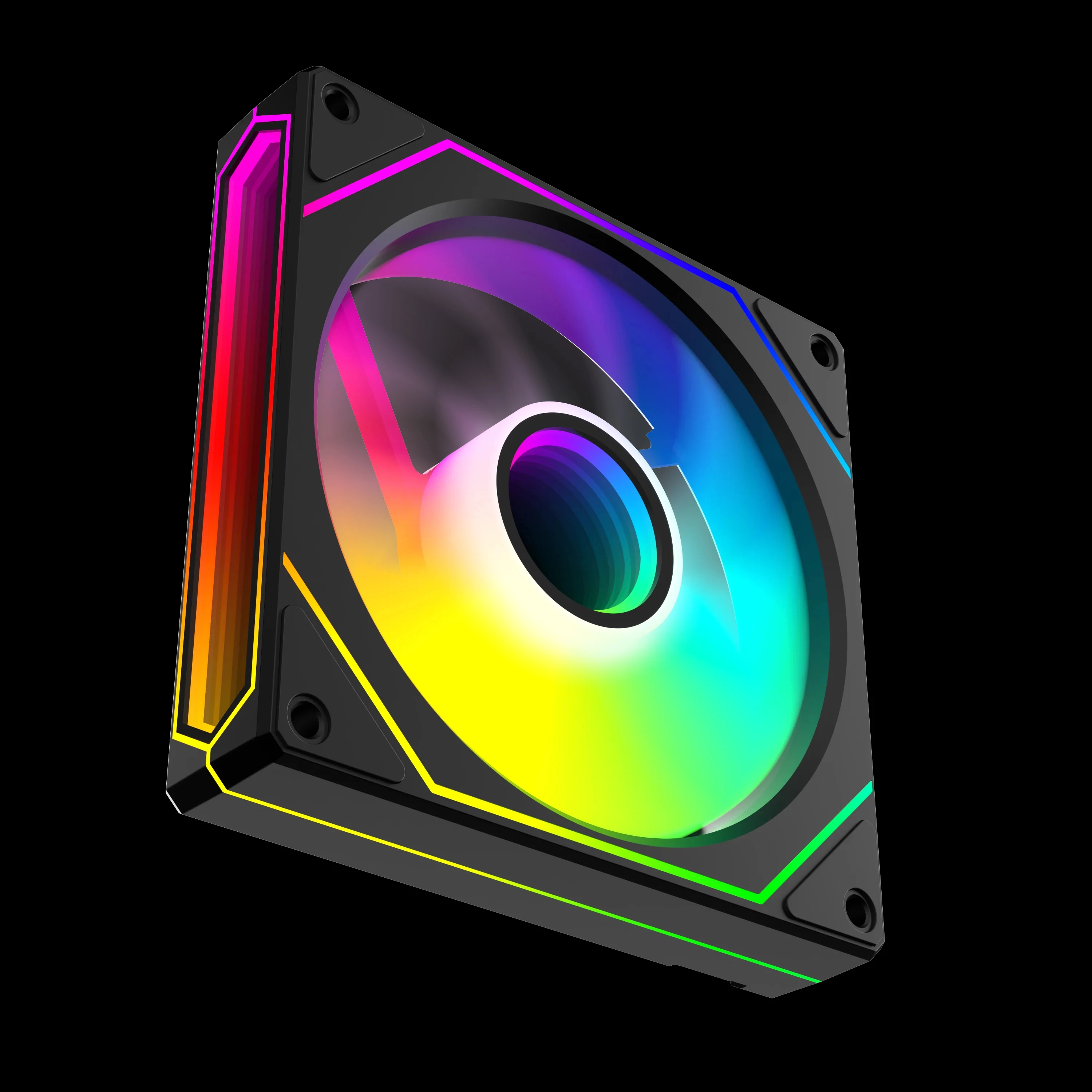 UPSIREN UF‑4 PRISM 6 PRO 120mm ARGB Case Fan 3‑Sided Infinite Mirror Lighting Sync Regular Reverse PC Cooling Fan - view 5