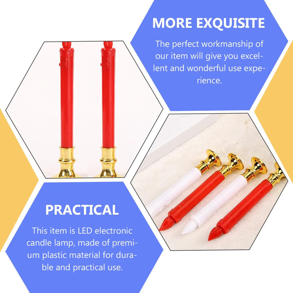 

4pcs Led Electronic Lamps Electric Flameless Lights Home Decoration Incense Simulation Fake Lamps Smoke Free Safe