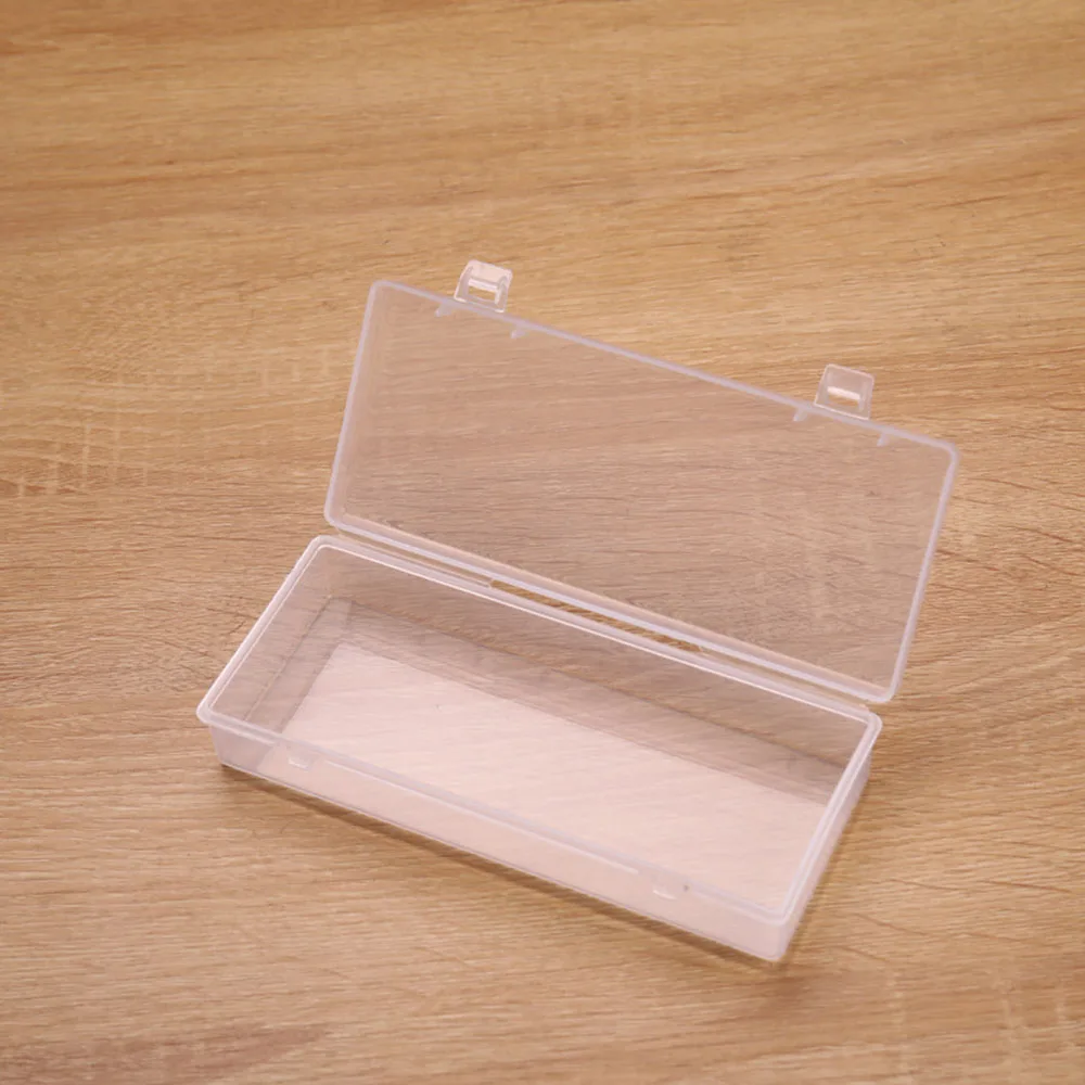 1pc Transparent Plastic Storage Box Organizer Stickers Box Desktop Container Washi Tape Stickers Box Art Tool Case Stationery