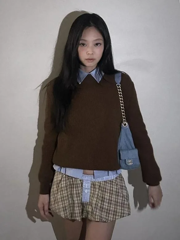 

Blue Embroidered Long Sve Single Button Simple Sle irt Color Blo ort Skirt Flower Bud Design Cotton Blend Knitted ...