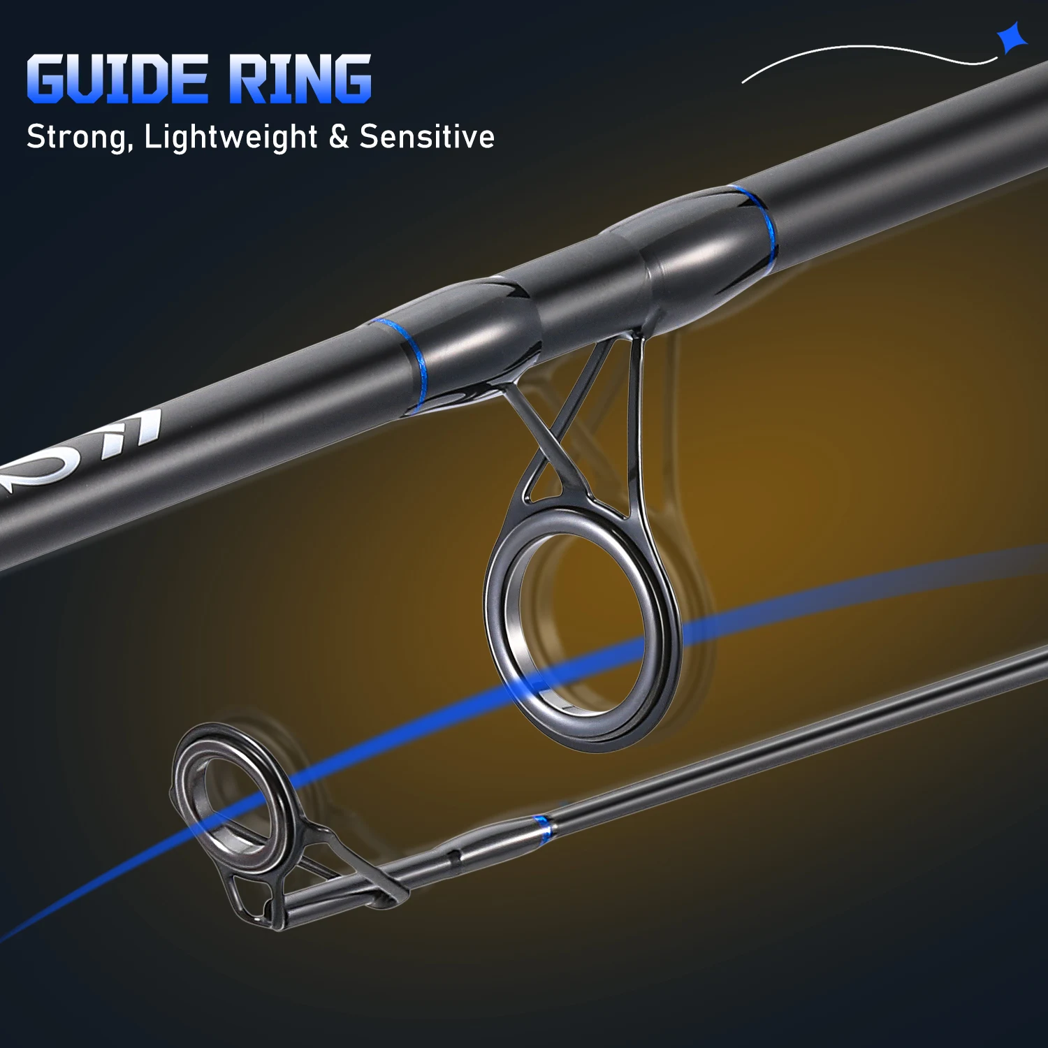Sougayilang Combo Surfcasting 3 Secciones – Caña Spinning Fibra Carbono - imagen 4