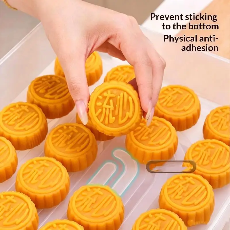 Plastic Multi Compartment Stackable Freezer Storage Containers For Homemade Lava Mooncake Pastry Food