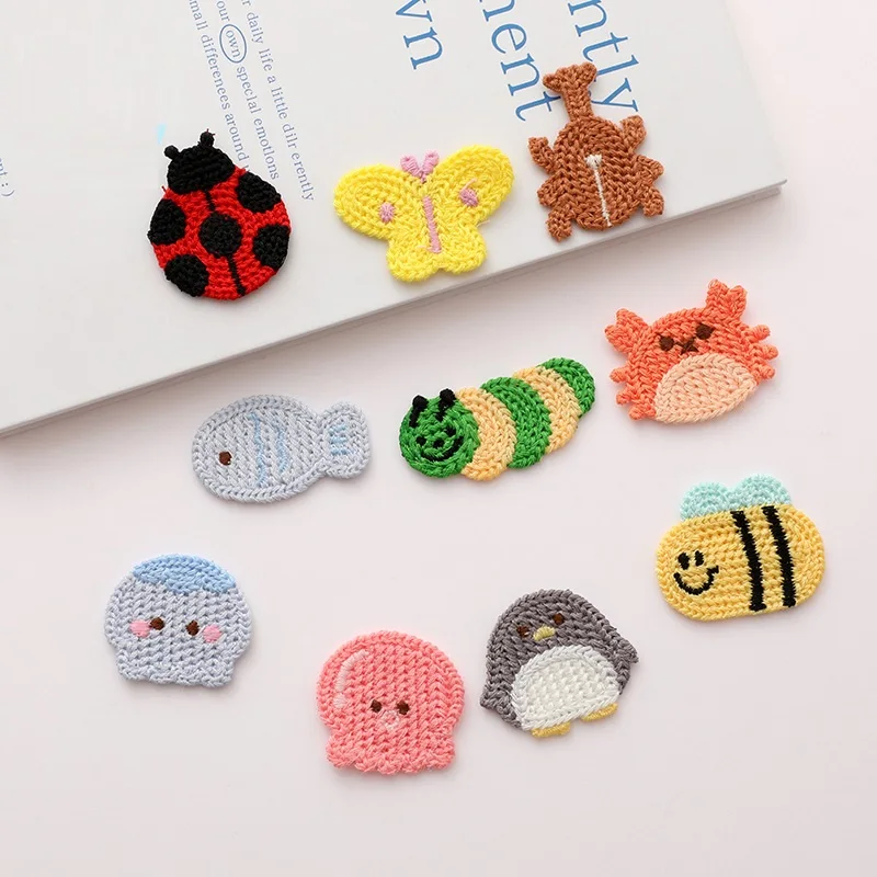 30pcs Cartoon Embroidered Cloth Patches Wholesale DIY Craft Supplies Decorative Patches for Clothing Home Textile Ornament Repai