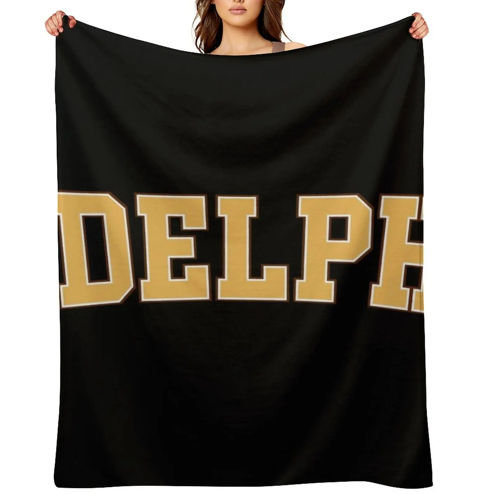 

adelphi university - college font curved Throw Blanket Sofa Vintage Luxury Designer Hair Blankets