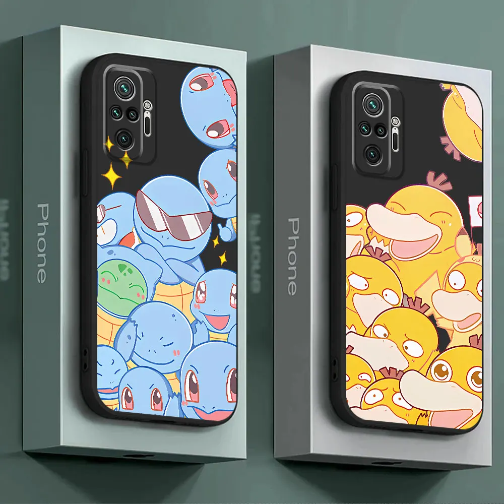 Anime Pokemon Silicone Case for Xiaomi Redmi Note 11 Pro 12 10 Pro 9 8 7 10S 12S 9S 11S 13 10 9T 8T 10 Lite Cover Bumper Funda