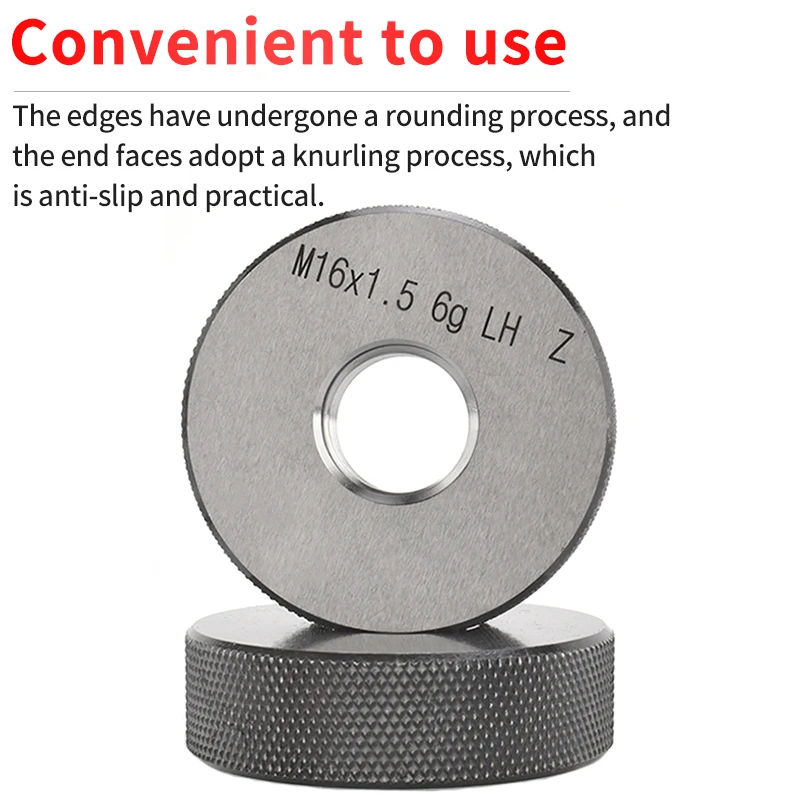 1SET(1*GO+1*NOGO) 6g Left Hand M56-M60 Metric Left Fine Tooth Thread Ring Gauge Measure Tools X0.5/0.75/1/1.25/1.5/2/3/4/5.5