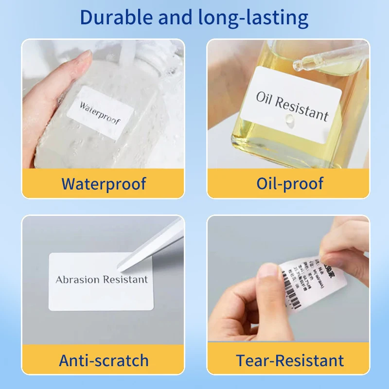 100/300 قطعة تسميات الكابلات ملصقات ذاتية اللصق دائم لفة سلك شبكة تصنيف ورق التسمية الحرارية للطابعة المحمولة