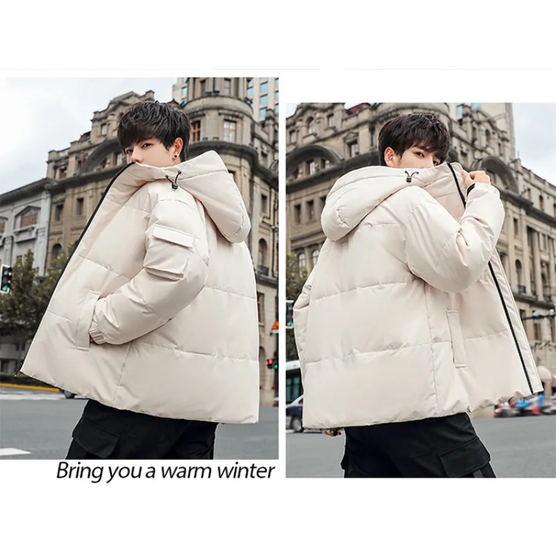 

Мужская ветрозащитная дышащая теплая пуховая куртка для походов и кемпинга, модная крутая свободная и удобная зимняя куртка с капюшоном