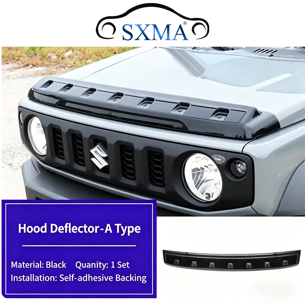 Lantsun JMN141 Car Front Stone Deflector Hood Protection Shield Sand Block Acrylic Guard Board for Jimny JB74 2019-2026, 3/5Door