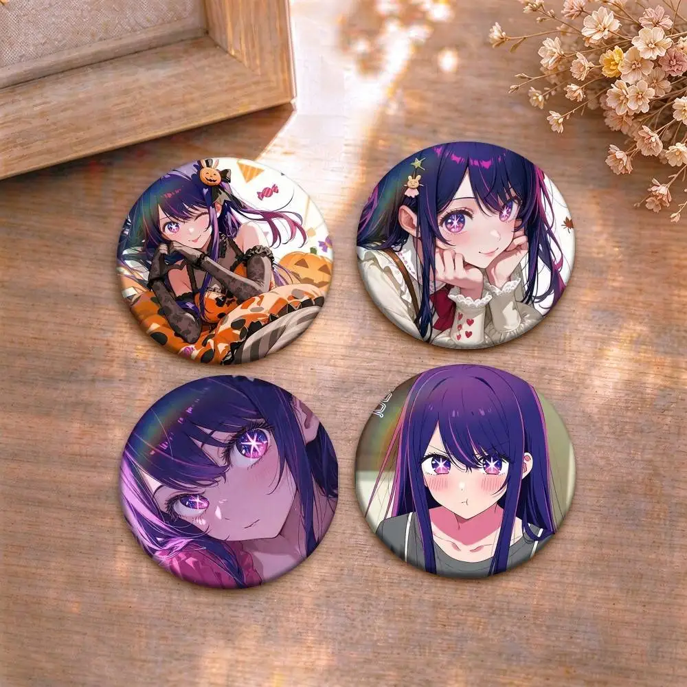 Anime Oshi no Ko Ai Hoshino  Badge Metal Decorative Brooch Pins for Backpack Clothes Jacket Accessories,Souvenir Gift