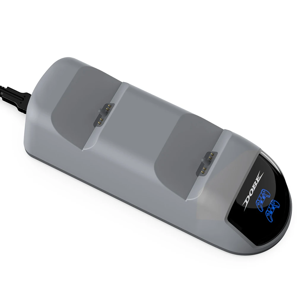 สีเทา Controller Charger สําหรับ PS5 Dual Fast CHARGING Station Dock สําหรับ PlayStation 5 Wireless Controller 30th ANNIVERSARY สีเทา