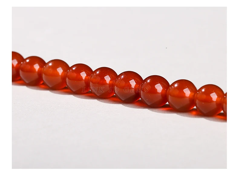7A Naturstein Rote Achatperle Runde Karneol-Onyx Lose Zwischenperlen für Schmuckherstellung DIY Armbänder Halsketten Zubehör – Detail 10