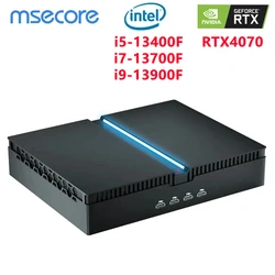 MSECORE MV300 Gaming Mini PC Core I7I9 RTX4070 12G Dedicated Card Office Desktop Computer 64G DDR5 2TB NVME4.0 AX210 BT5.3 HD 8K