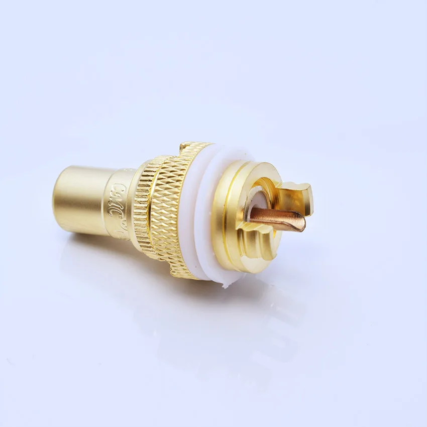 Pure Copper Frosted Gold-plated RCA Socket, American CMC Audio Signal Terminal, Lotus Socket, Fever Signal Socket