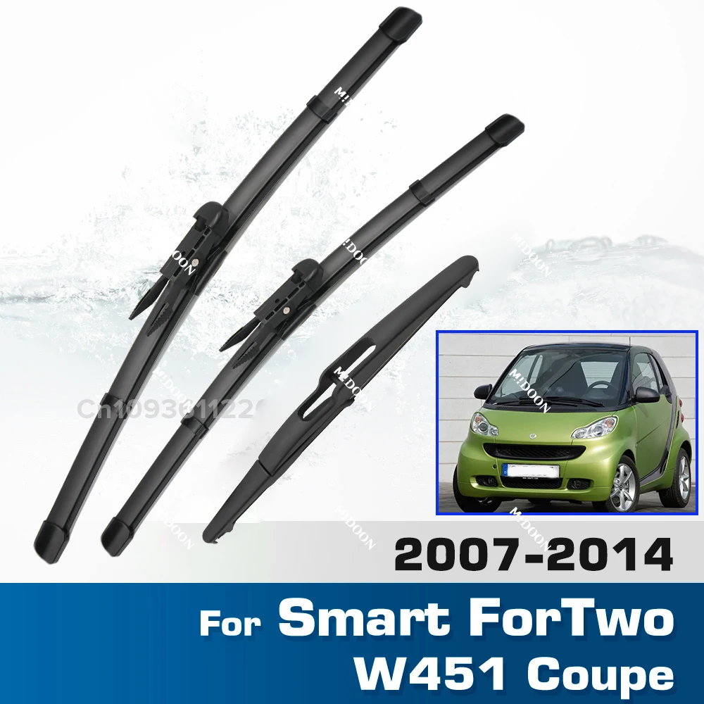 

Wiper LHD Front & Rear Wiper Blades Set For Smart ForTwo W451 Coupe 2007 - 2014 Windshield Windscreen Window 23"21"10"