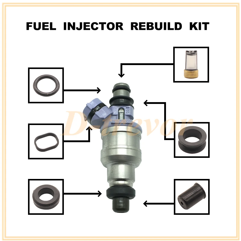 Fuel injector nozzle repair kit for 23250-50010 FOR TOYOTA LEXUS SUPRA LS400 1UZFE V8 32v 90-93