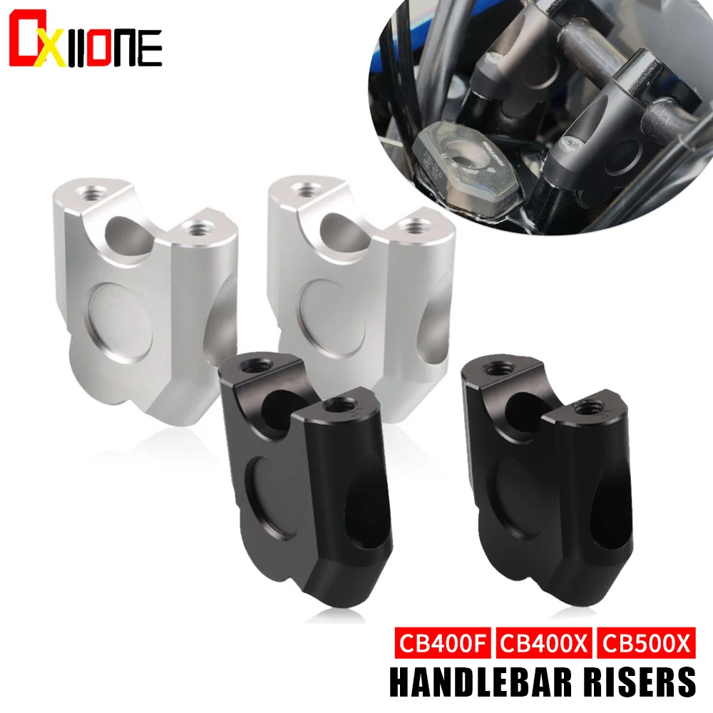 

FOR HONDA CB400X/F CB500X CB 500 CB400 X CB400 F Handle bar Risers CNC Aluminum Motorcycle Long Head Plus Size Handlebar Riser