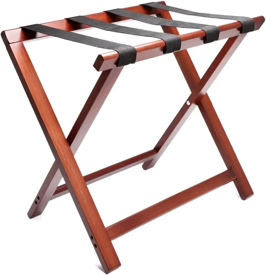 foldable luggage rack wooden luggage rack for living room hotel 2 layer shoe rack storage suitcase