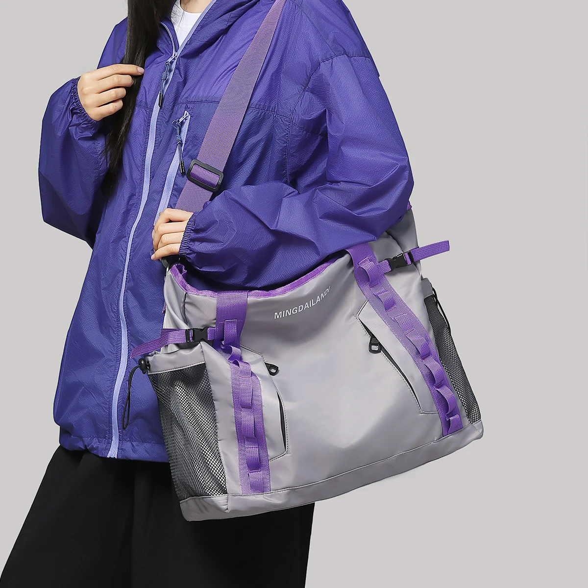 

Yoga Bag Commuter Outdoor Multi-Color Sports Fitness Lightweight Fashionable Nylon Waterproof Yoga Bag Storage Shoulder Bag Women's Travel Boarding Large Capacity