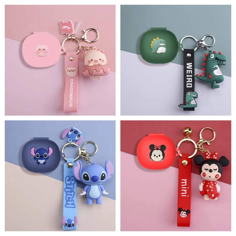 Cute Cartoon Anime Stitch Minnie Mouse Soft Silicone Earphone Case for Anker Soundcore Life P3 Protective Cover with Keychain