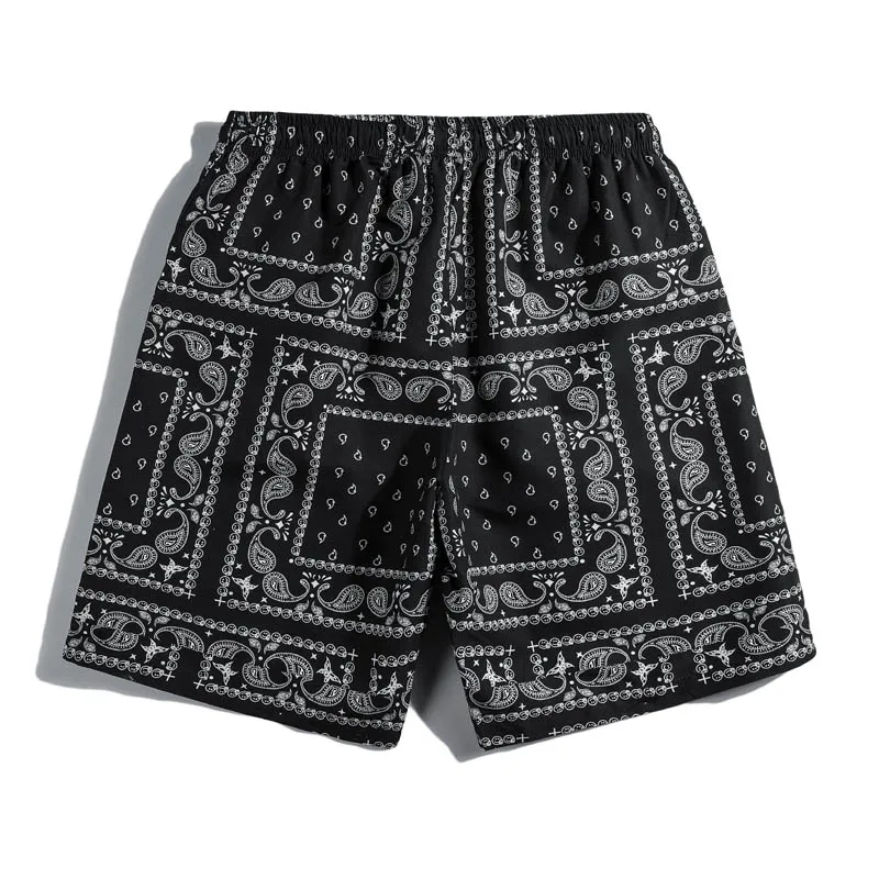 Summer New Trendy Boho Shorts Women Men Vintage Oversize Street Sports Outdoor Shorts Hawaii Beach Short Pants Swim Trunks