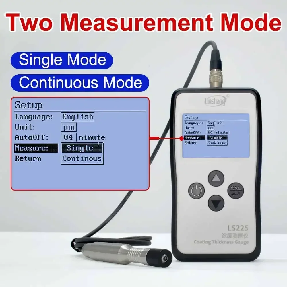 

Новый измеритель толщины покрытия Premium Bolt Coating Thickness Tester LS225 F500 для проверки хромированных и цинковых покрытий