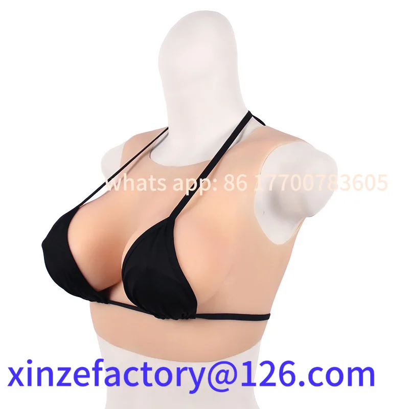 

Customizable Crew Neck Prosthetic Breasts Pseudo Breasts Silicone Solid