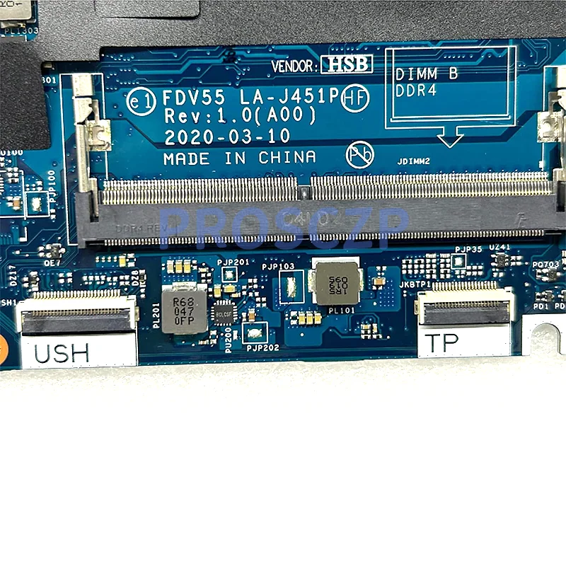 

LA-J451P For DELL Precision 3550 Latitude 5510 I7-10610U PM Laptop Motherboard CN-03F1C0 JWYFF