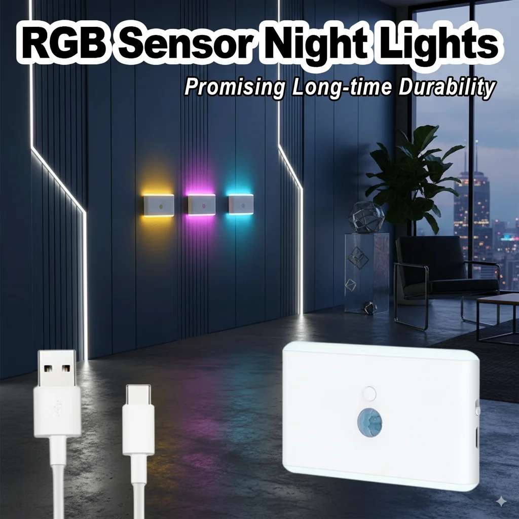 Luz noturna tocável interruptor de toque carregamento tipo-c multi-cor escurecimento portátil mini lâmpada noturna 5 modos luz da escada lâmpada regulável