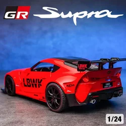 1/22 Scale Toyota Supra Alloy Racing Car Model Diecast Sound & Light  Car Shop Exhibition Decorations Collect Ornaments Giftbox