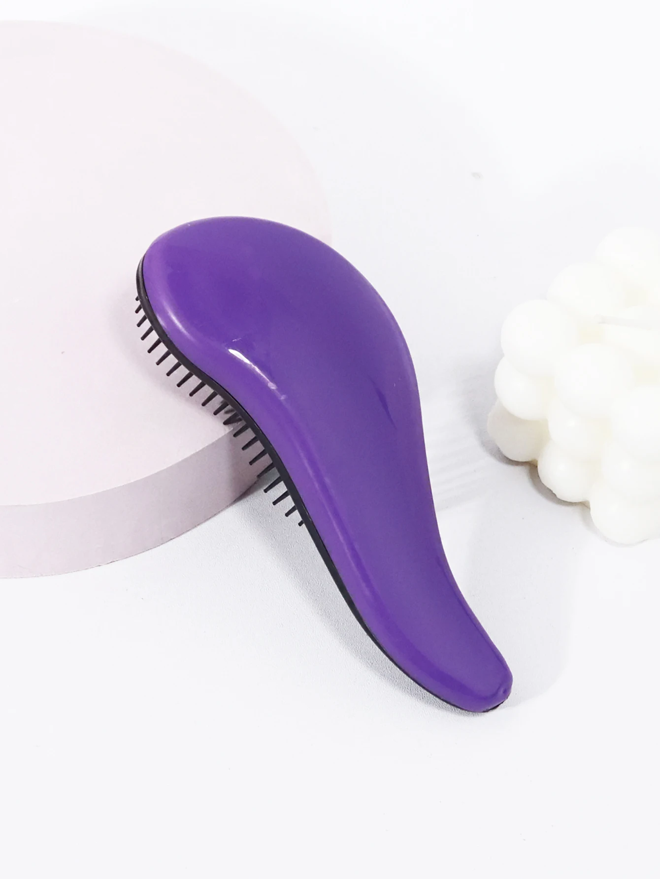 Solid Color Anti-Static Massage Brush, Soft Nylon Hair Brush, Suitable for Both Dry and Wet Use