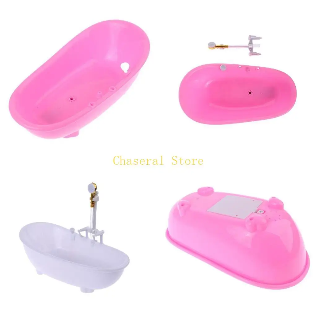 e7ce 1/6ドールハウスミニチュア電気浴槽家具バスルームアクセサリーキッズPR