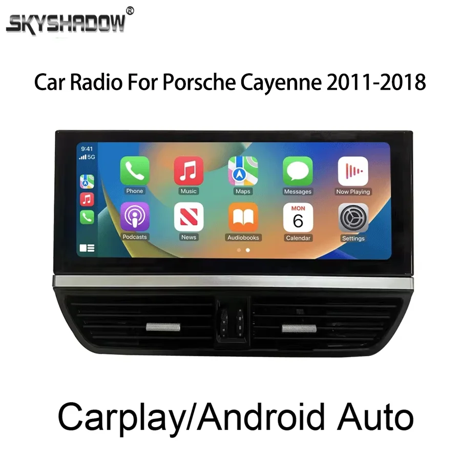 360 Car Radio For Porsche Cayenne 2011-2018 Carplay Auto Android 13.0 12G+256G 4G LTE Multimedia Player GPS Map WIFI Bluetooth