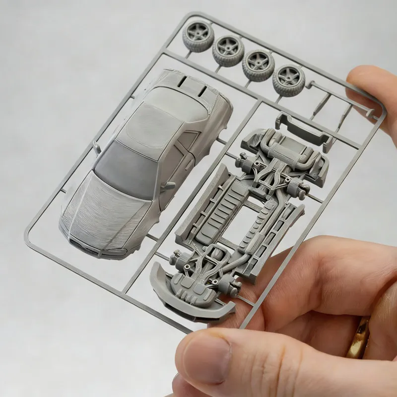 1/64 Scale GT-R 3D Printing DIY Assembly Car Model, JDM Mini Vehicle Toy, Desktop Ornament Collectible Gift For Car Enthusiasts