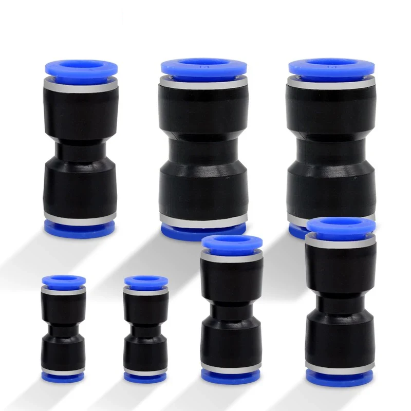Pneumatic Fittings Fitting Plastic Connector PU 4mm 6mm 8mm 10mm For Air water Hose Tube Push in Straight Gas Quick Connection