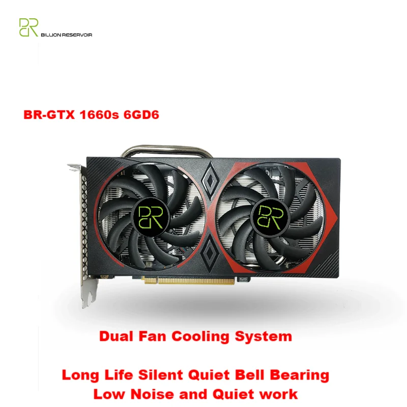 BR GTX 1660 Super 6GB Graphics Card 1660S GDDR6 VGA HDMI VIDEO GPU 12nm 192Bit GAMING PC Computer