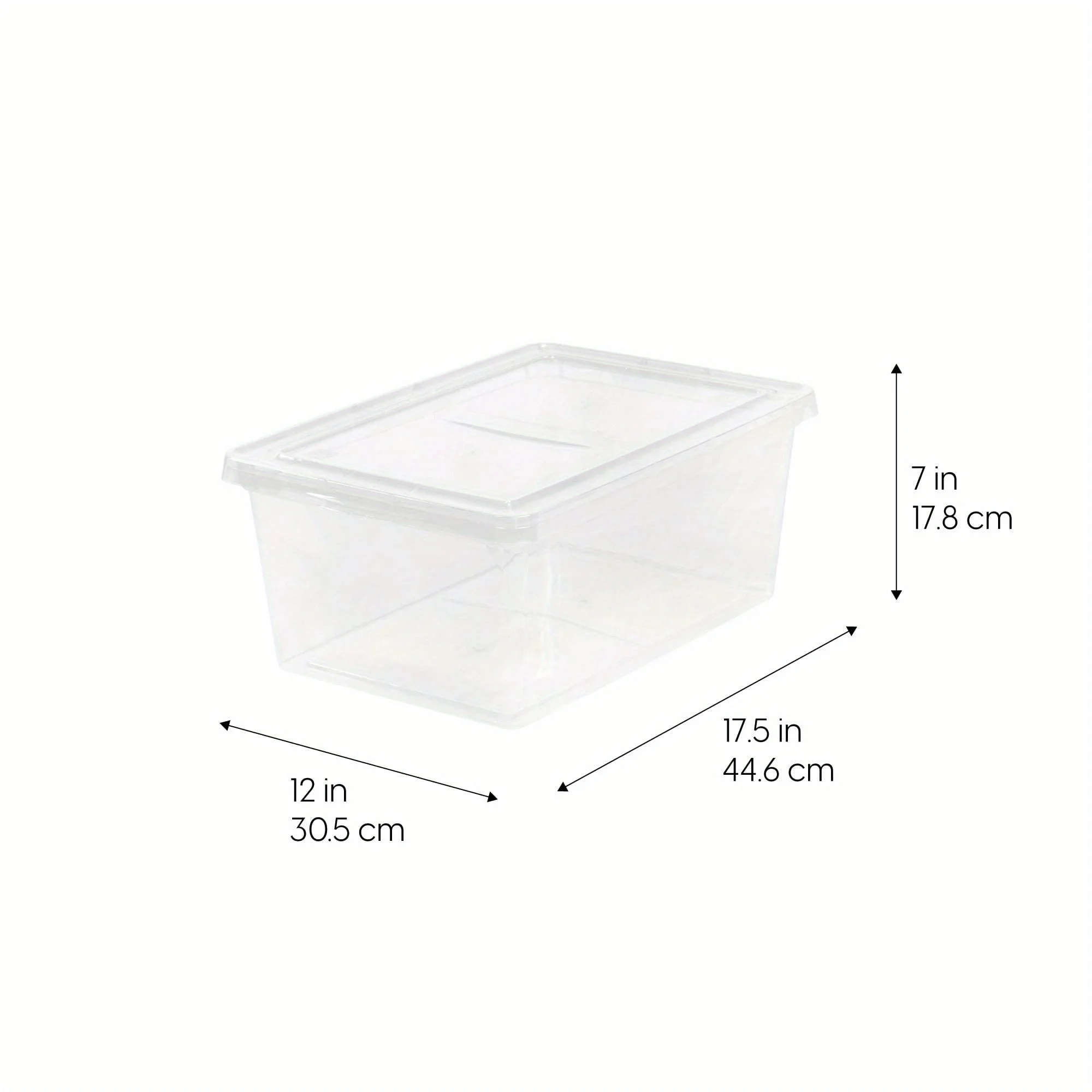 17 Qt Plastic Storage Bins with Lids, Stackable Totes, Containers, Clear, 6Pk easy to carry with built-in side handles
