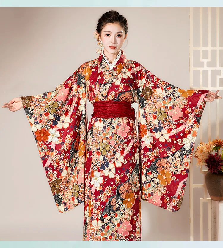 كيمونو مع خدمة تأجير الحزام لسرار القتل المخصصة وتناول الطعام والبقاء والتصوير الفوتوغرافي الموسمي للنساء (وكاتا الحديثة)