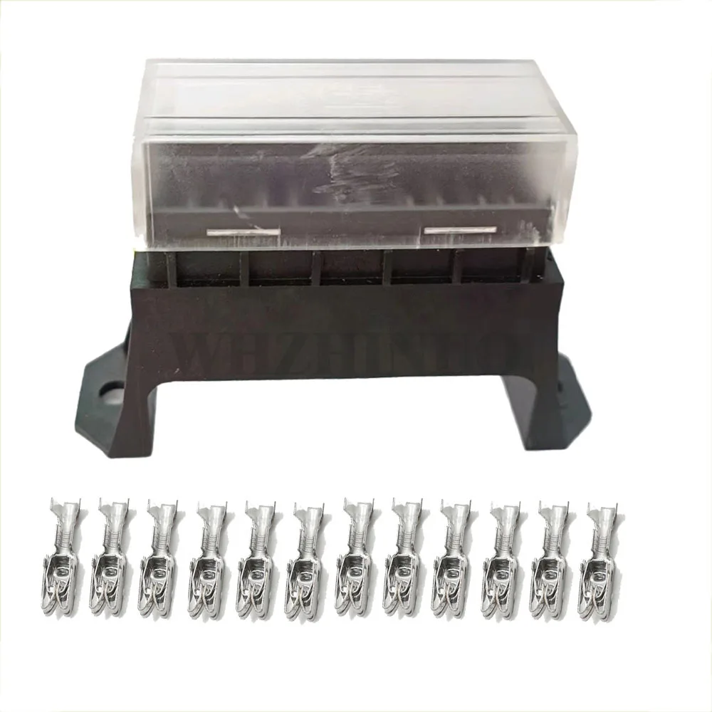 1707920  0300561 8JD 005 993-092 H849600616 Input 6-Output Car Standard Blade Fuse Holder   ATC ATO 6 Way Fuse Box