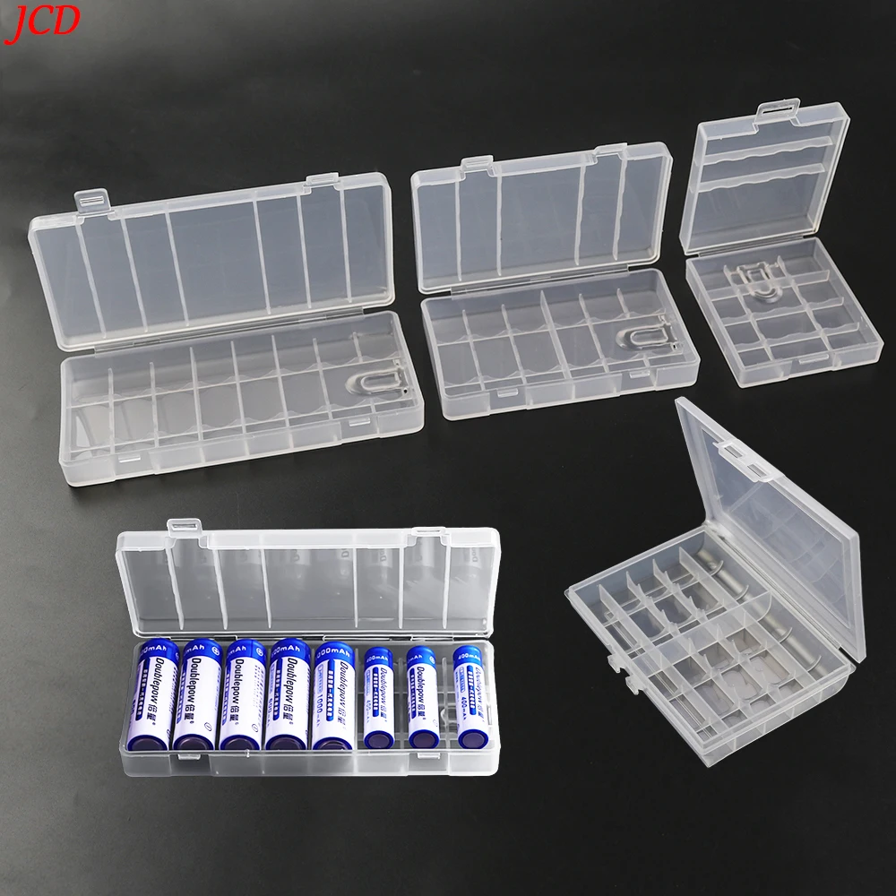 4/6/8/10 Grid AA AAA Plastic Battery Holder Case Organizer Container Batteries Storage Box Holder Hard Case Cover Battery Holder