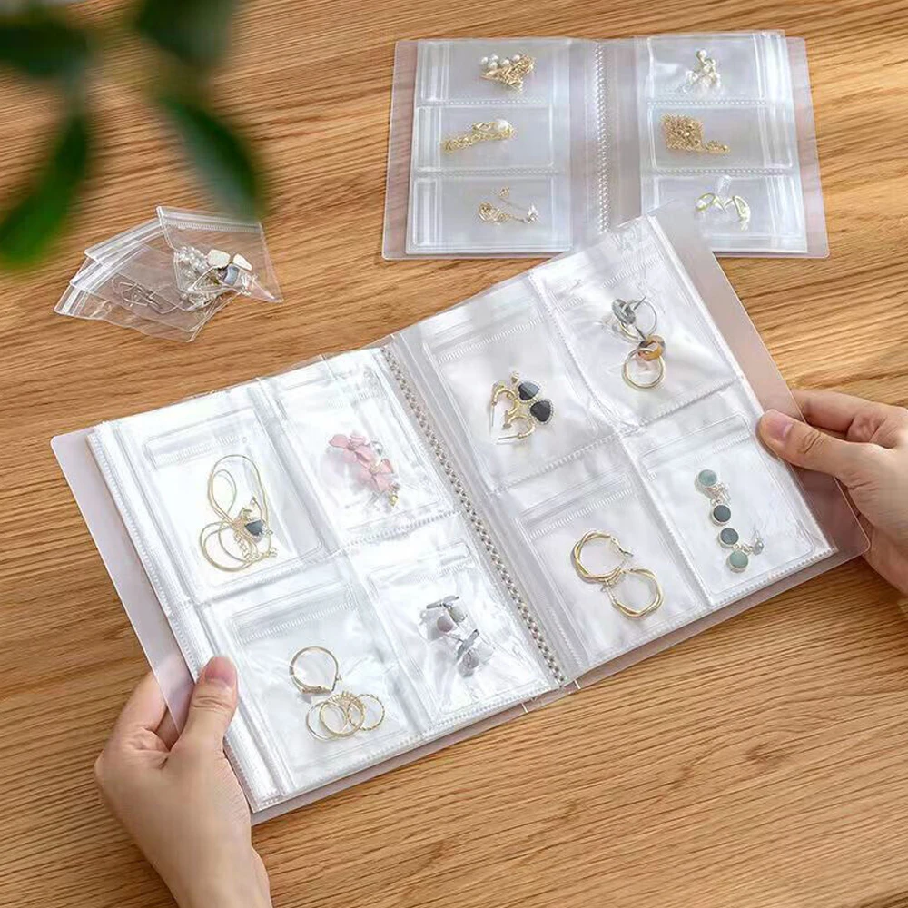 

Card Jewelry Storage Booklet Transparent Anti Oxidation Postcard Ticket Display Booklet Large Capacity Home Storage Accessory