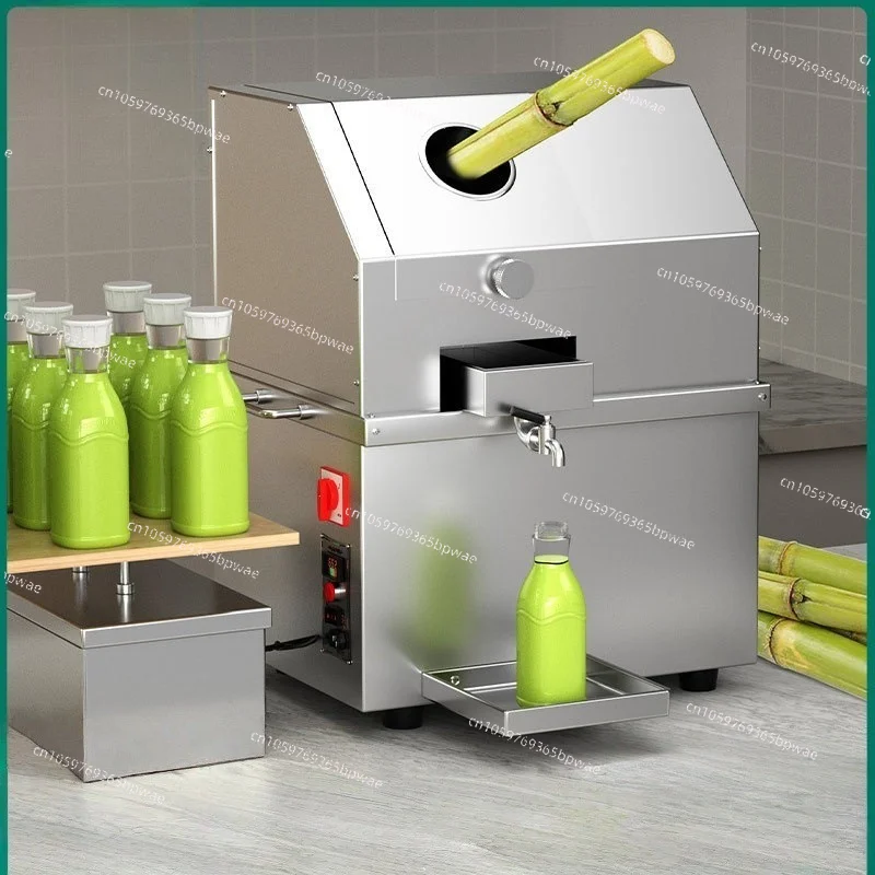 Sugarcane Juicer Stall Commercial Stainless Steel Automatic Electric Plug-in Storage Desktop Vertical Sugarcane Machine